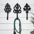 3er-Set Fleur De Lis Wandhaken - 8' Rustic Gusseisen Dekorative Hooks, Bronze Coat & Key Hooks mit Schrauben