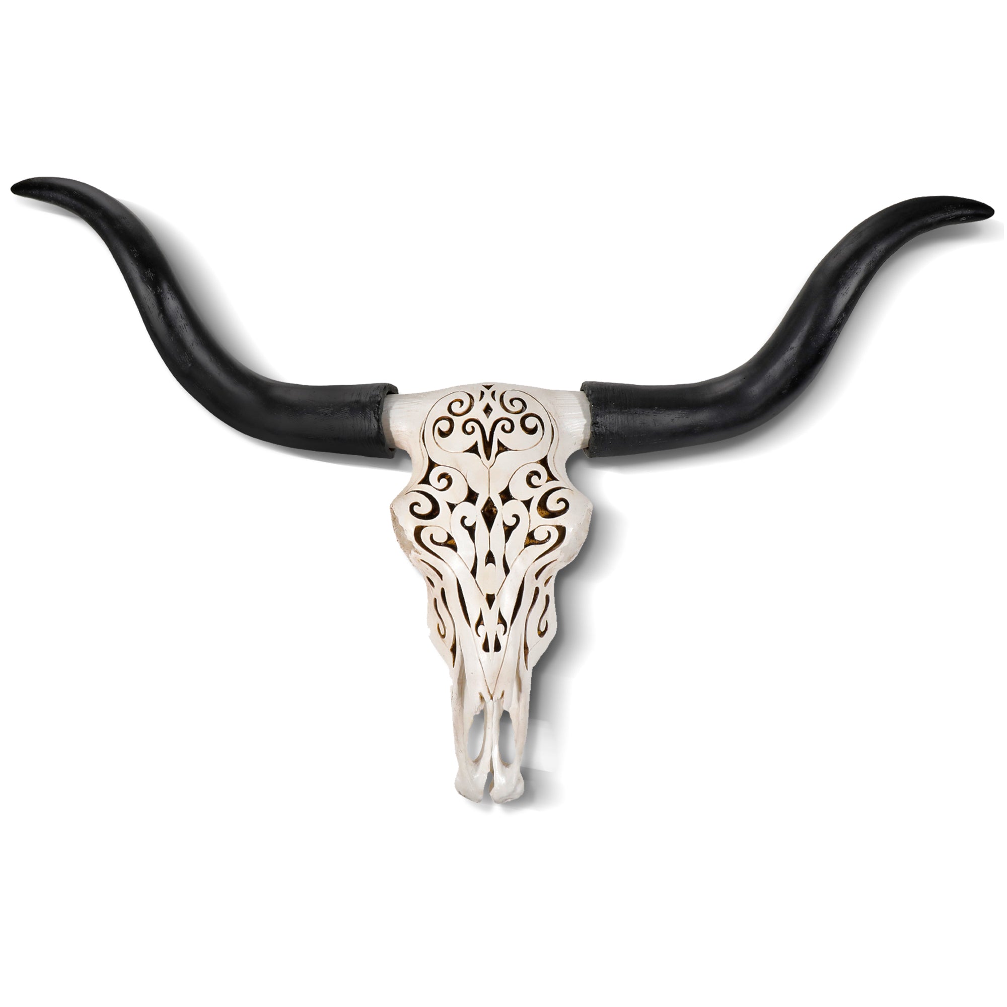 Geschnitzter Faux Longhorn Schädel, 27.5'