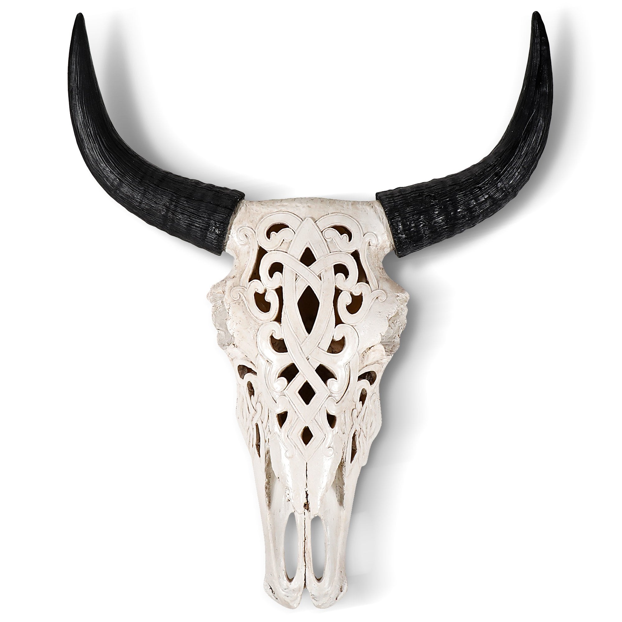 Carved Faux Steer Skull, 19'