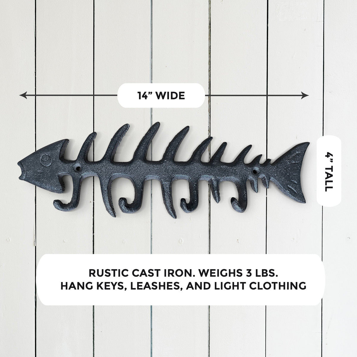 Fischknochen-Wandhaken, 13'