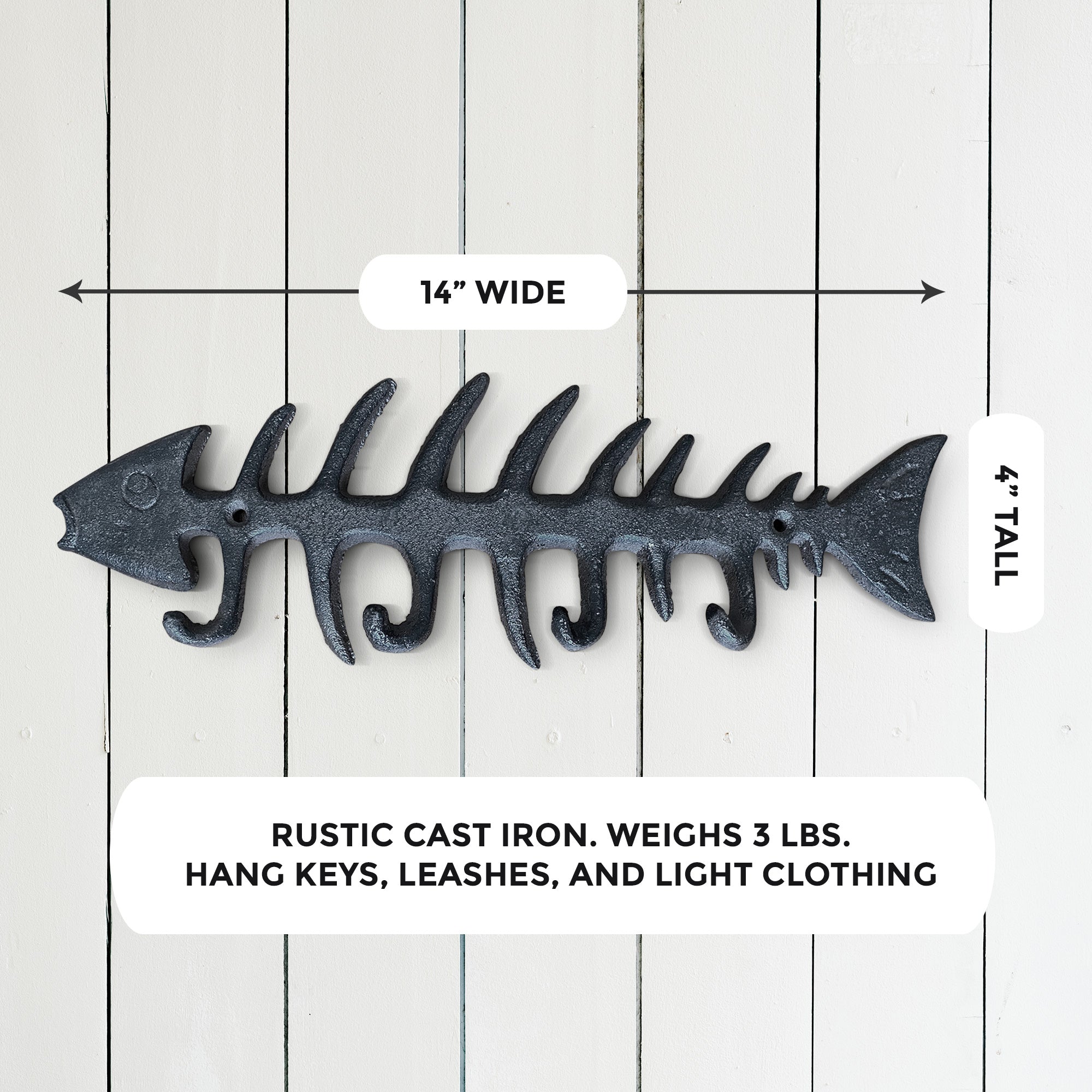 Fischknochen-Wandhaken, 13'