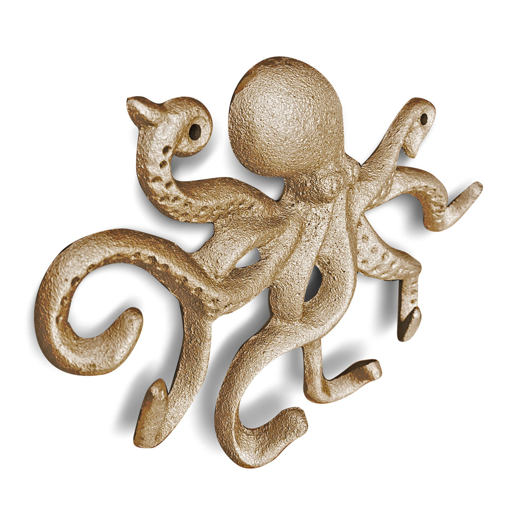 Goldgusseisen Octopus Wall Hook, 10.5'