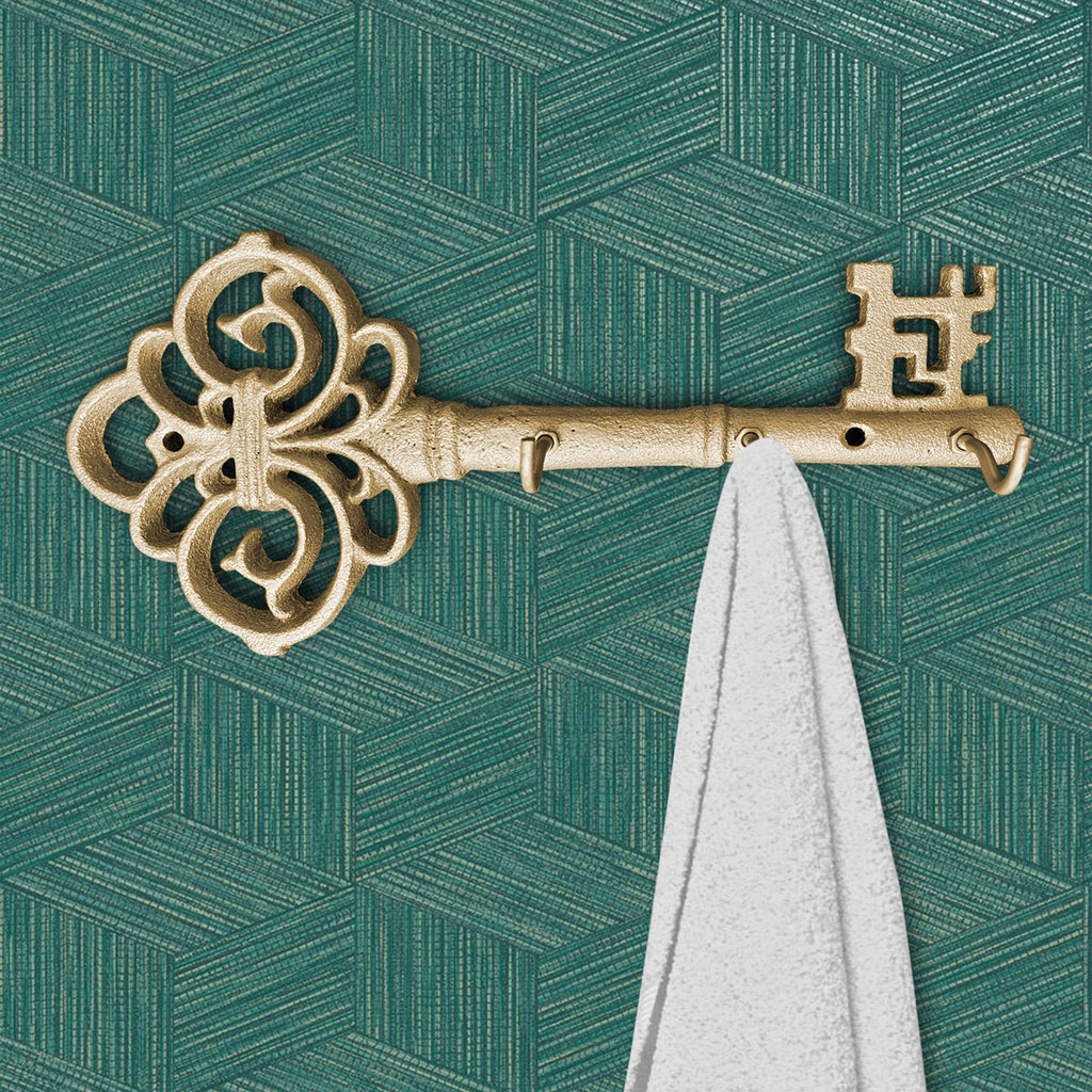 Gold Skeleton Key Wall Haken, 10'