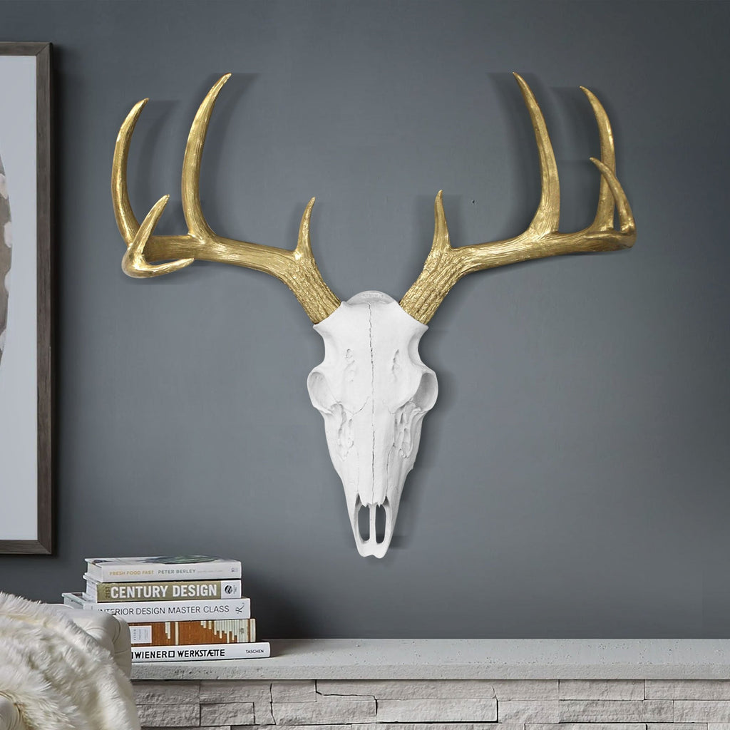 Weiß + Gold Deer Skull, 21'
