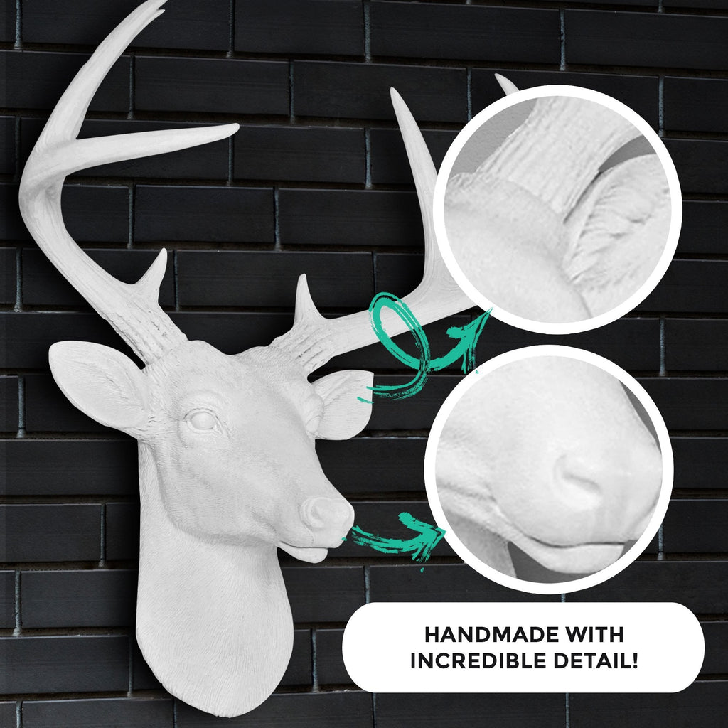 Mini Weiß Deer Head, 14'