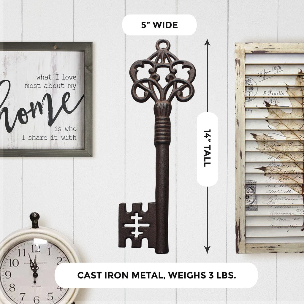 Rustic Bronze Skeleton Key, 14'