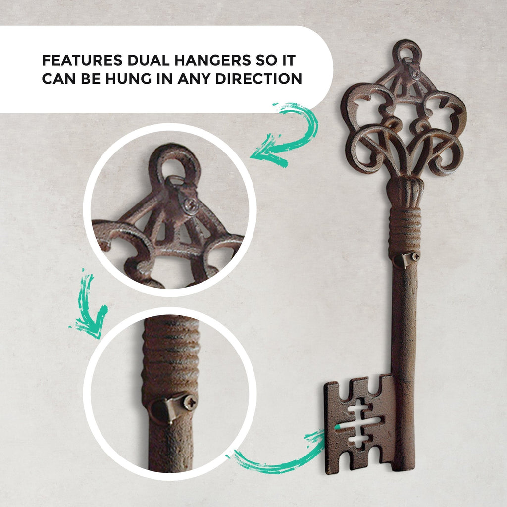 Rustic Bronze Skeleton Key, 14'
