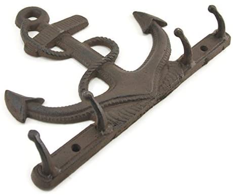 Gusseisen Ankerwandhaken - Rustic Nautical Beach Decor 10'