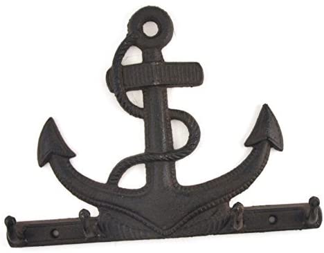 Gusseisen Ankerwandhaken - Rustic Nautical Beach Decor 10'