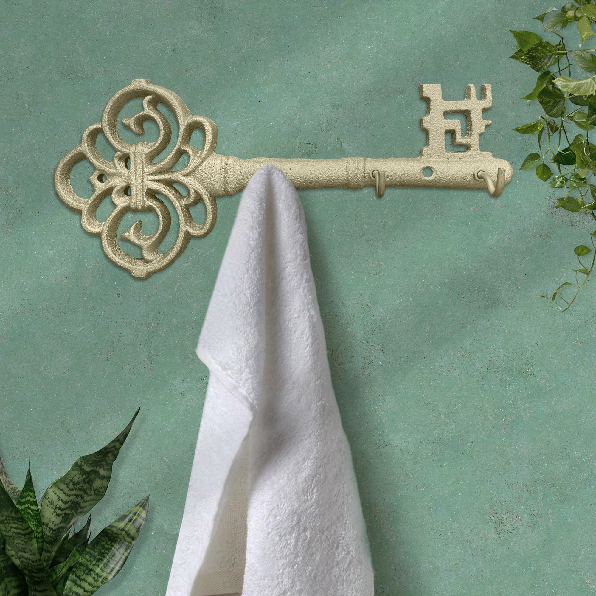 Gold Skeleton Key Wall Haken, 10'