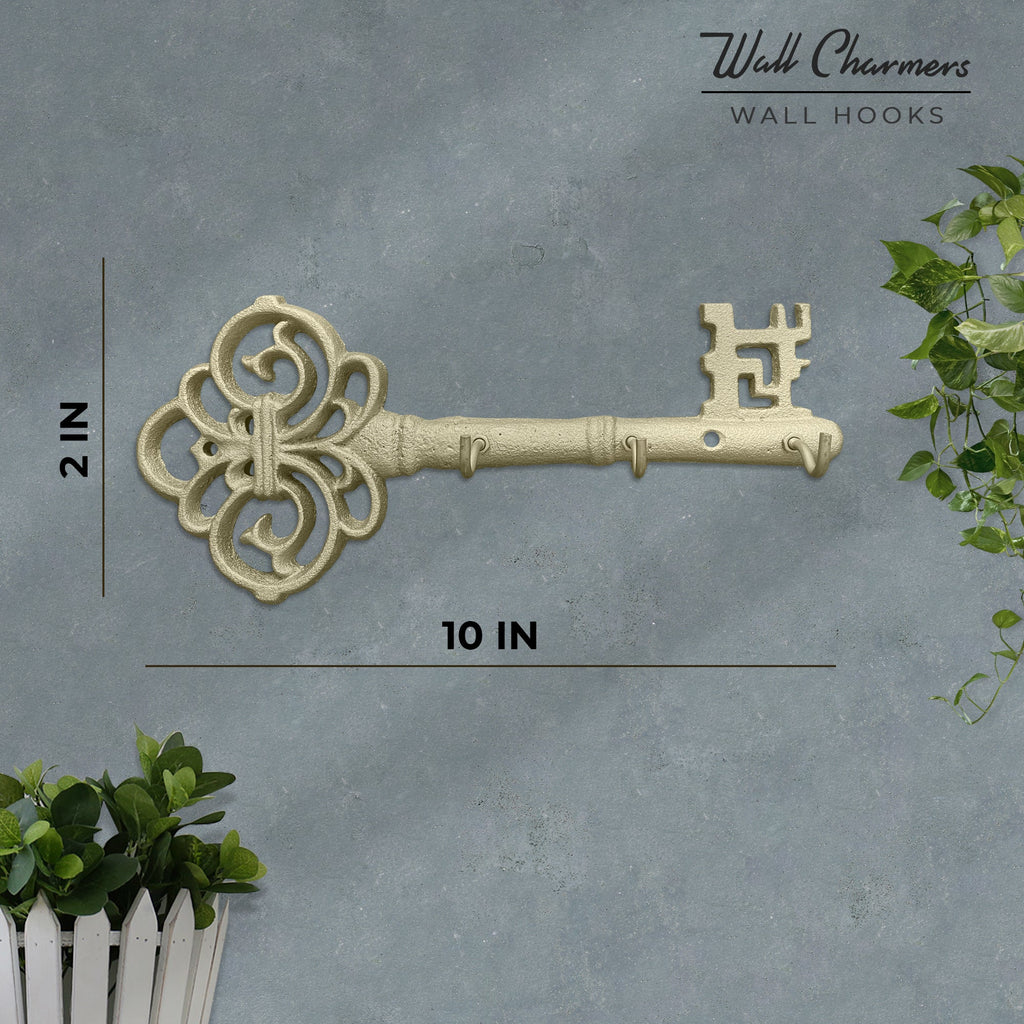 Gold Skeleton Key Wall Haken, 10'