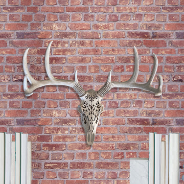 Carved Deer Skull, 21'