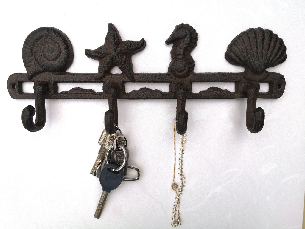 Seashell Wandhaken aus Gusseisen, 13'