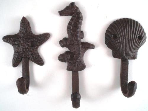6er-Set nautischen Gusseisen Wandhaken