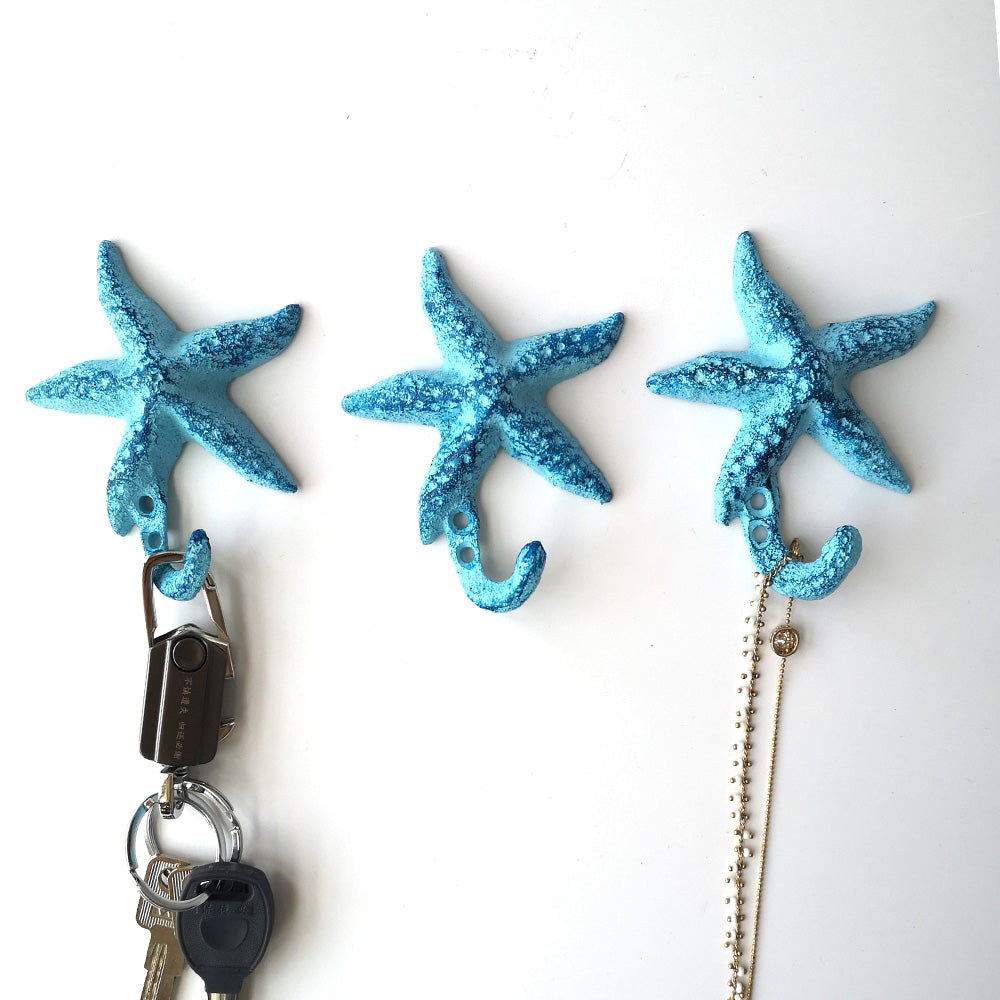 3er-Set Starfish Wandhaken, 4.5'