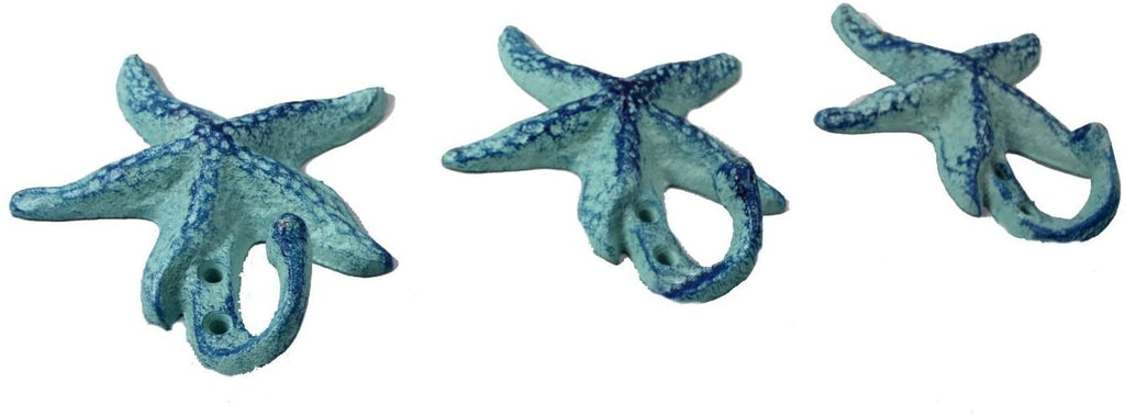 3er-Set Starfish Wandhaken, 4.5'