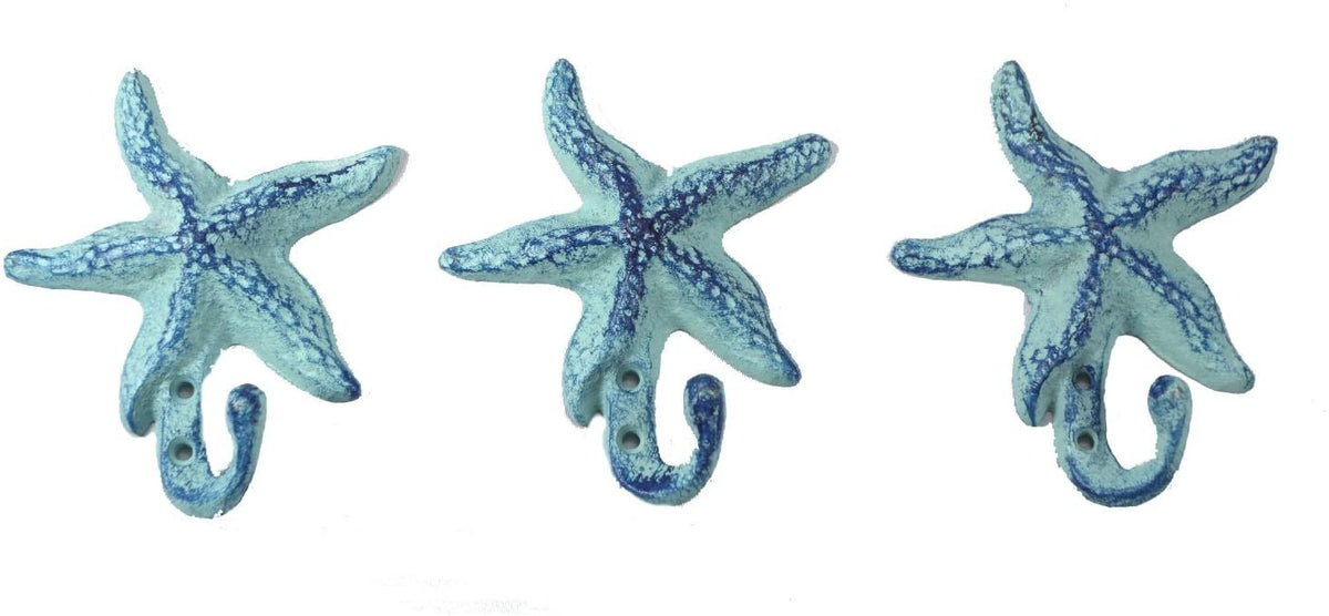 3er-Set Starfish Wandhaken, 4.5'