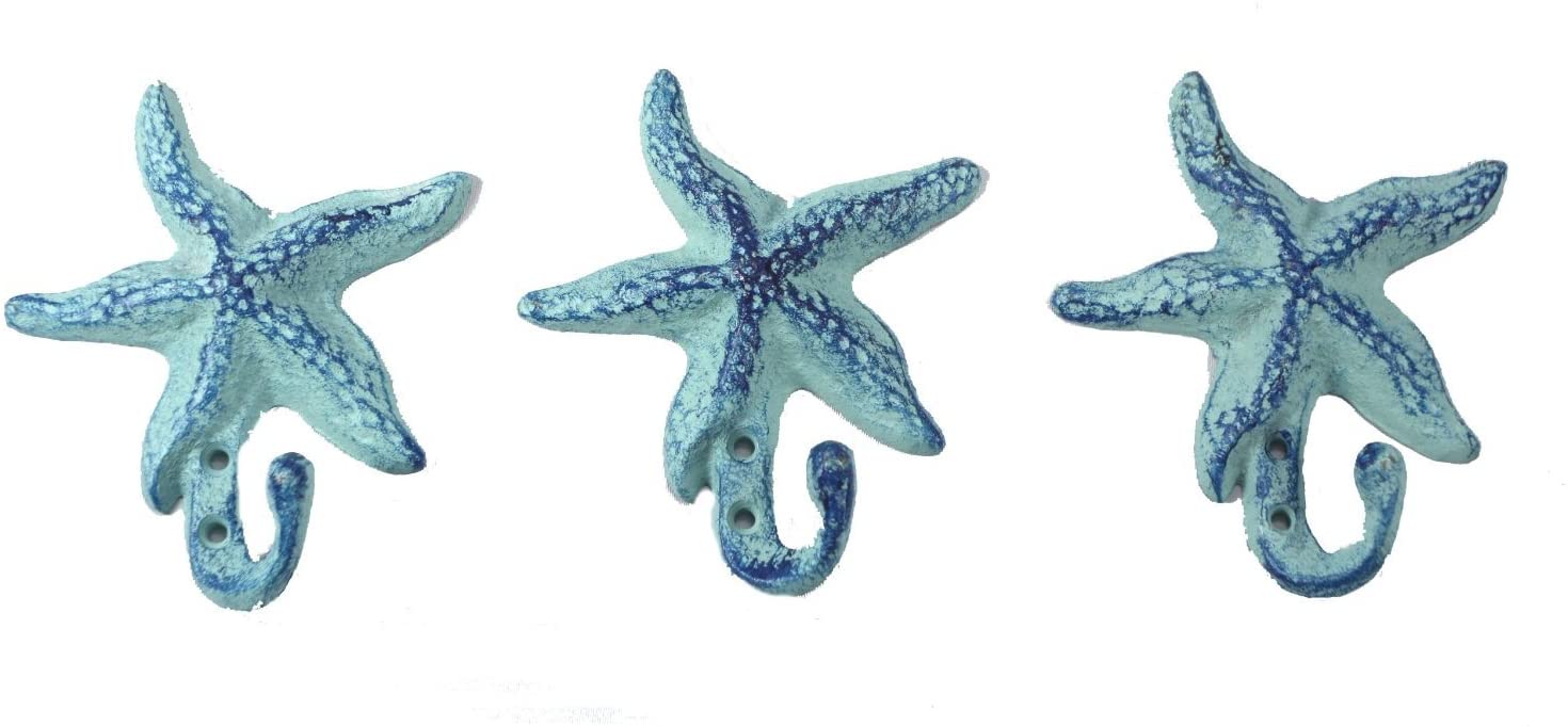 3er-Set Starfish Wandhaken, 4.5'