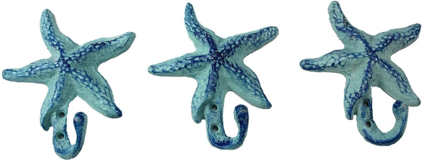 3er-Set Starfish Wandhaken, 4.5'