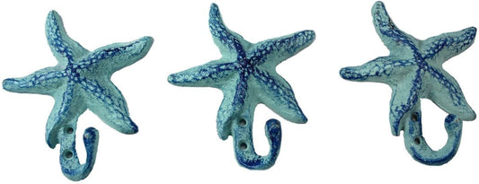 3er-Set Starfish Wandhaken, 4.5'